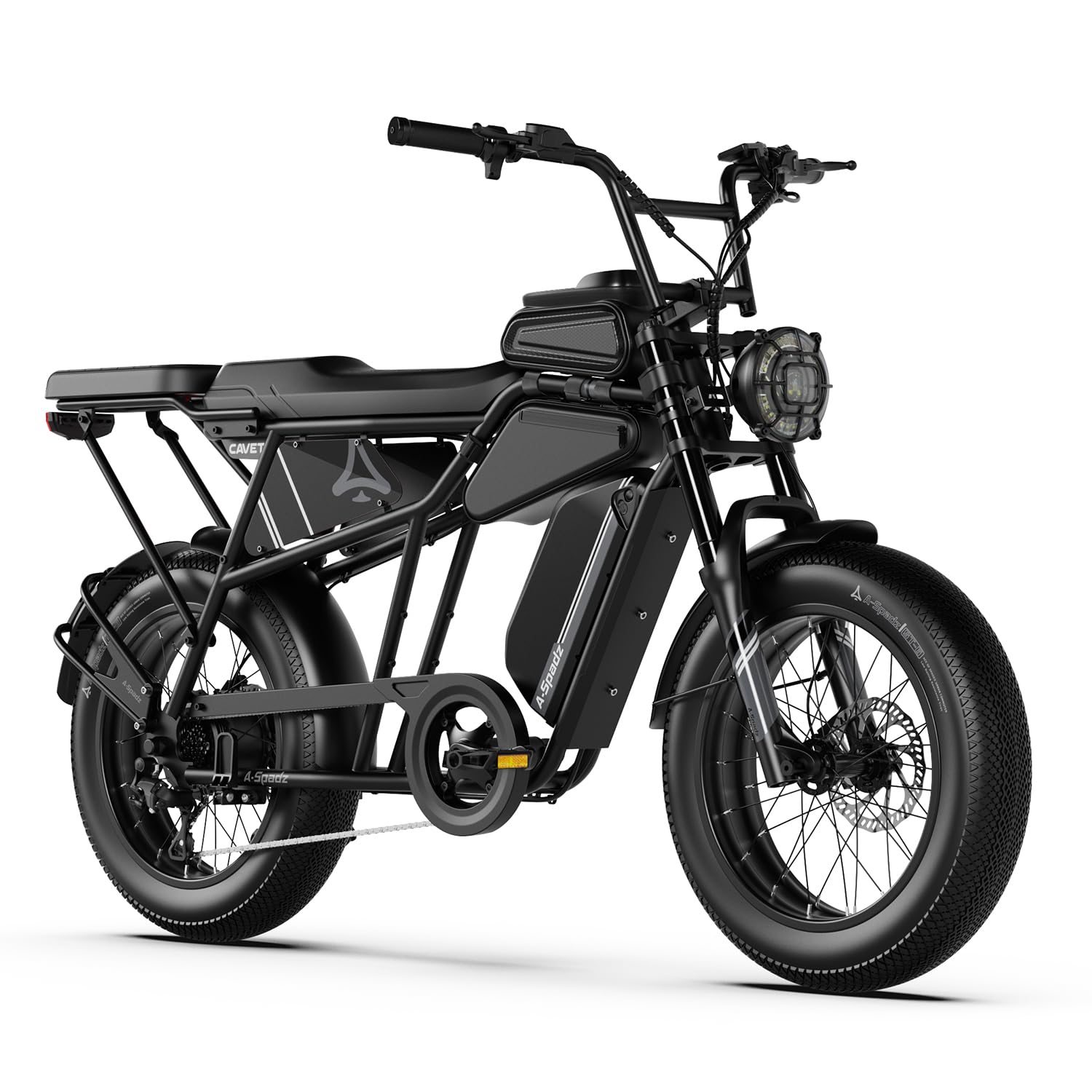 Cavet Air Fat Tire Electric Bike, 48V 250W Motor, 15.6AH Battery, 7-Speed Gears, Dual Seat, TFT Display, E-Bike for Men & Adults